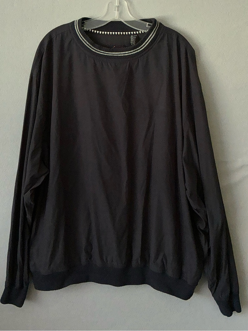 VTG 90s Greg Norman Collection Pullover Windbreaker Black Crewneck Jacket Men XL